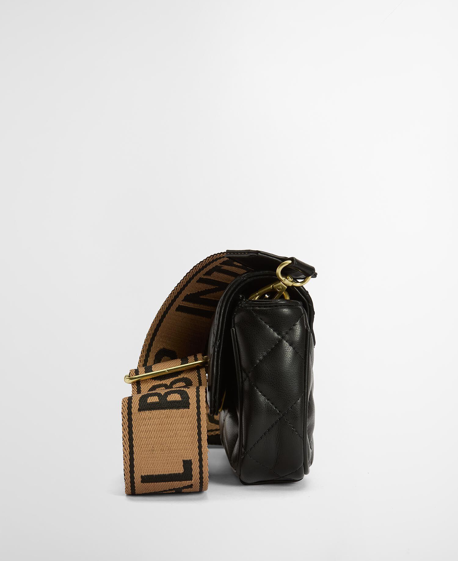 Soft Quilt Mini Soho Crossbody Bag Black