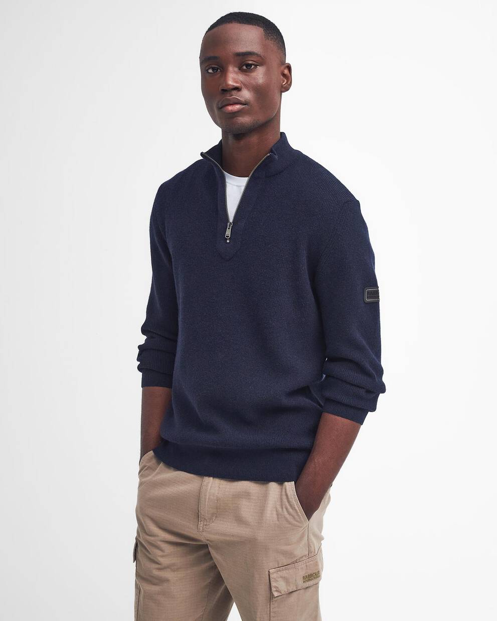 Maglione Crawley con zip corta