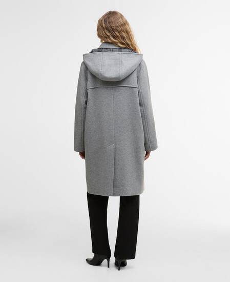 Melody Wool Duffle Coat Light Grey Marl/Onyx Tartan Melody Wool Duffle Coat Light Grey Marl/Onyx Tartan