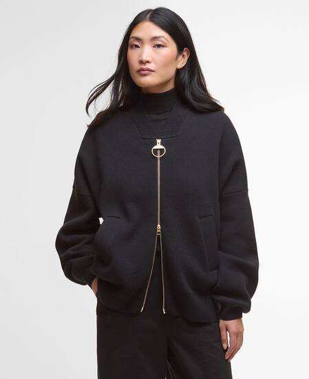 Bomber lavorato Milda Black
