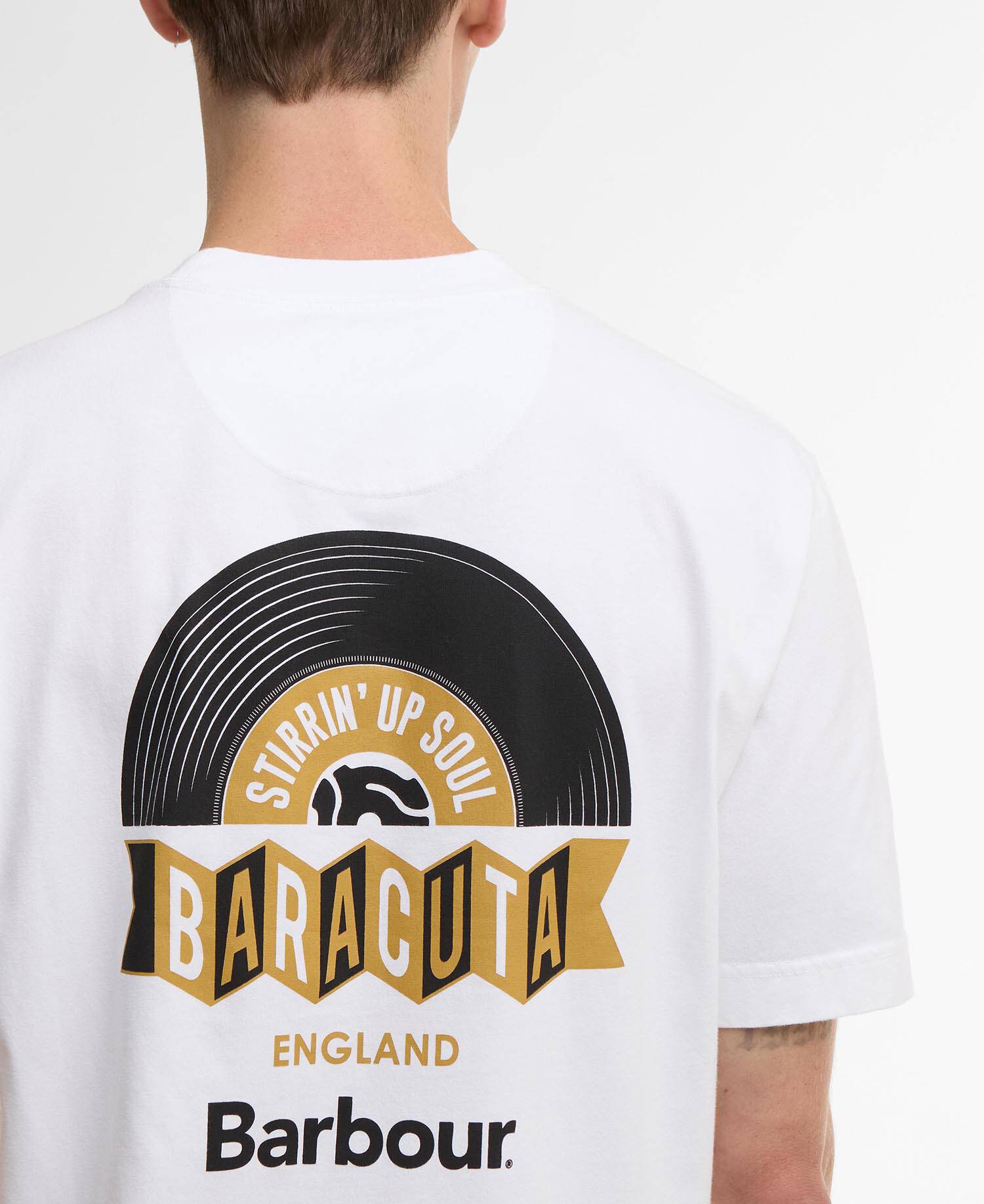 Barbour x Baracuta Vinyl Oversized T-Shirt White image number 4