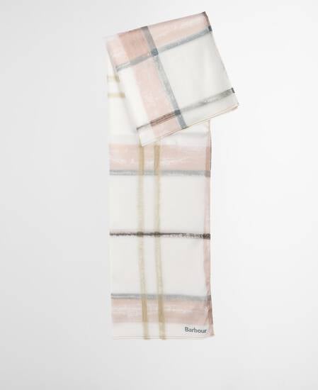 Gianna Tartan Head Scarf Silver Peony Check