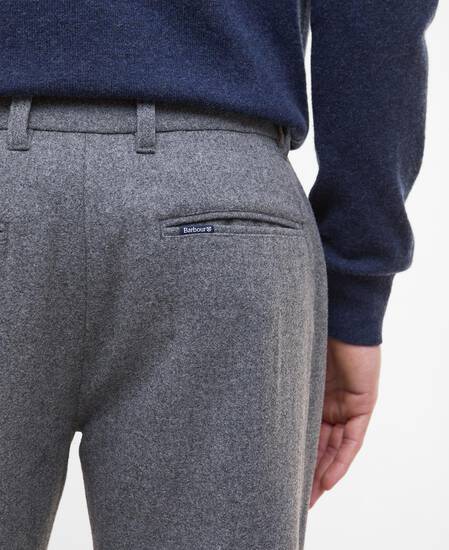 Pantaloni in misto lana dalla vestibilità leggermente aderente Grey Marl Pantaloni in misto lana dalla vestibilità leggermente aderente Grey Marl