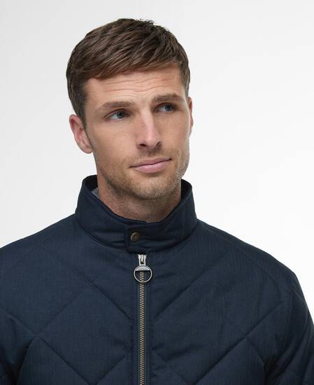 City Harrington Quilted Jacket Navy