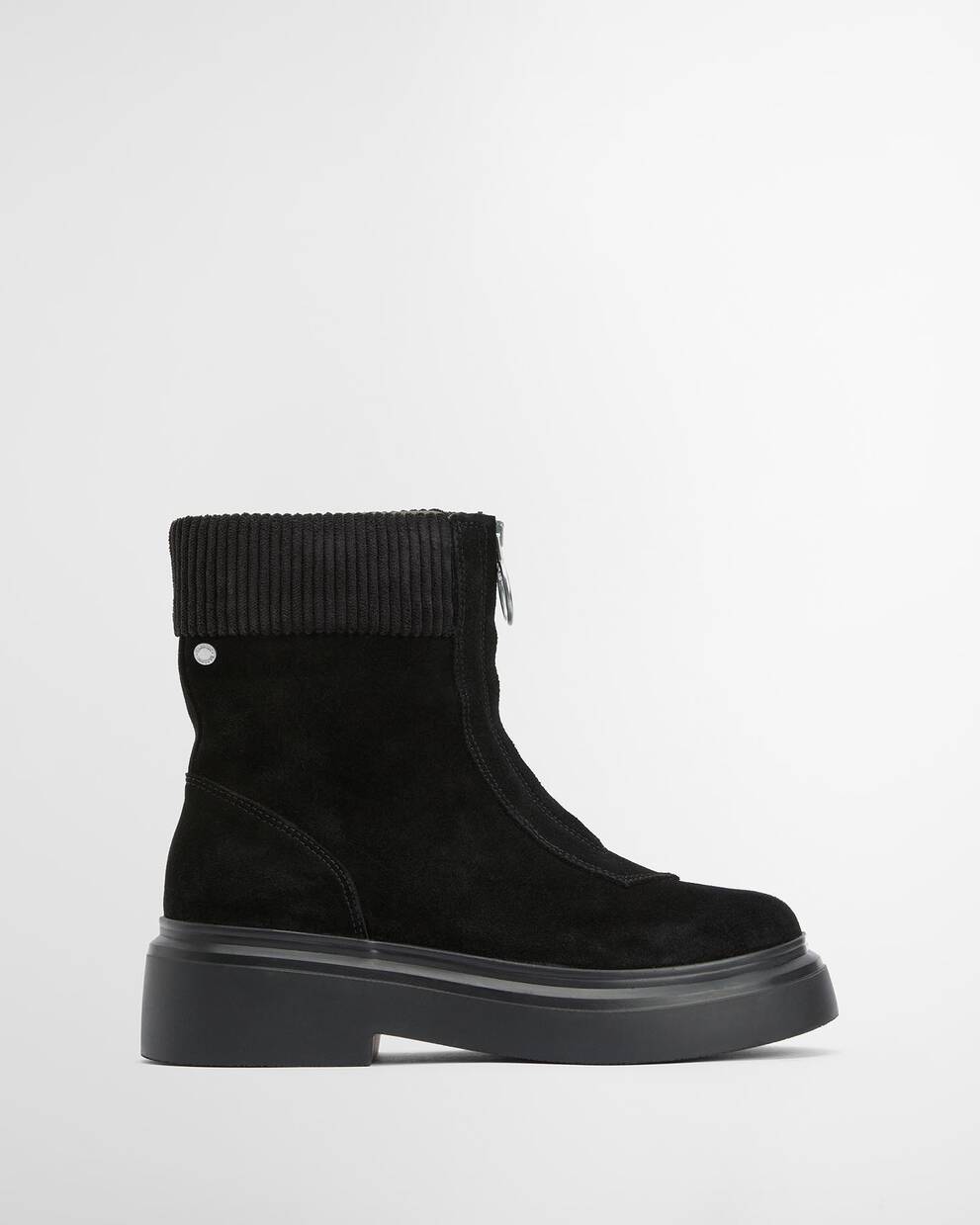 Imelda Zip-Front Ankle Boots