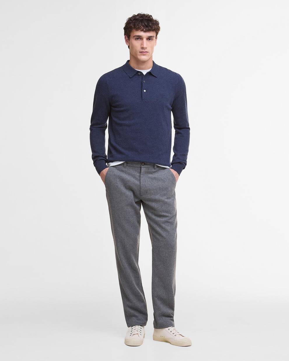 Wool-Blend Tailored Trousers