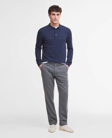 Pantaloni in misto lana dalla vestibilità leggermente aderente Grey Marl Pantaloni in misto lana dalla vestibilità leggermente aderente Grey Marl