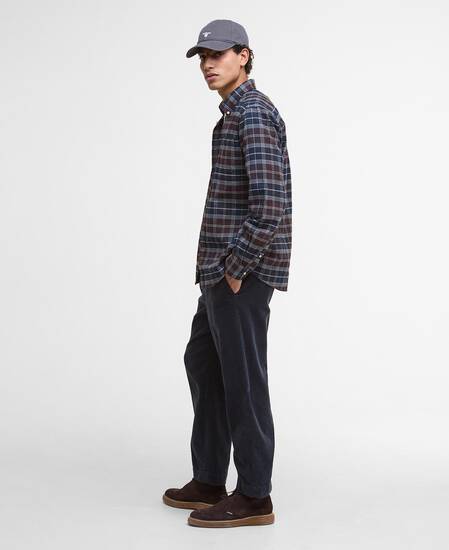Kyeloch Tailored Long-Sleeved Shirt Midnight Oak Tartan