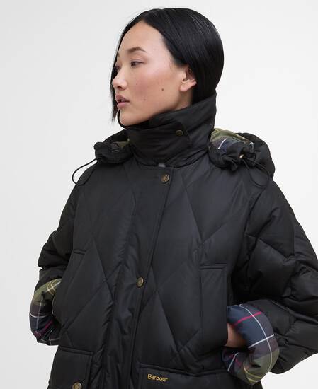Longline Yasmin Down Puffer Jacket Black