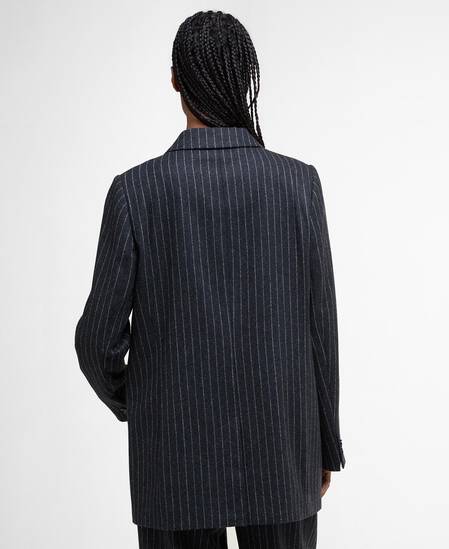 Antonia Double-Breasted Blazer Charcoal