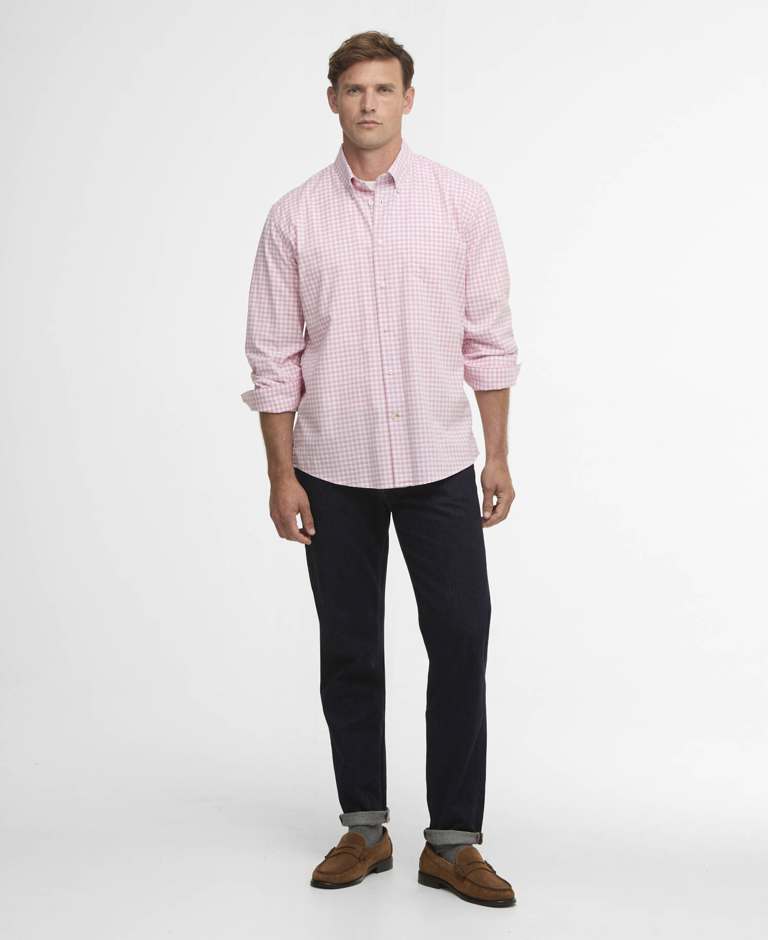 Hemd Gingham Aukside Regular Pink image number 1