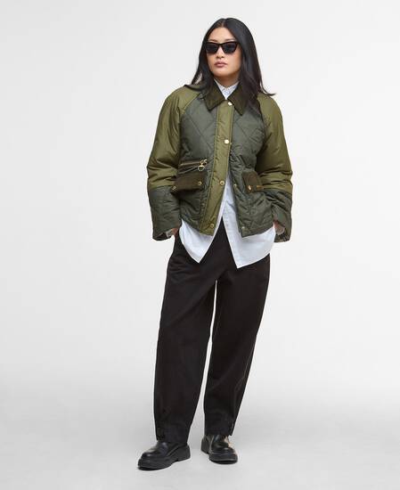 Martha Quilted Jacket Olive/Dark Moss/Ancient Tartan