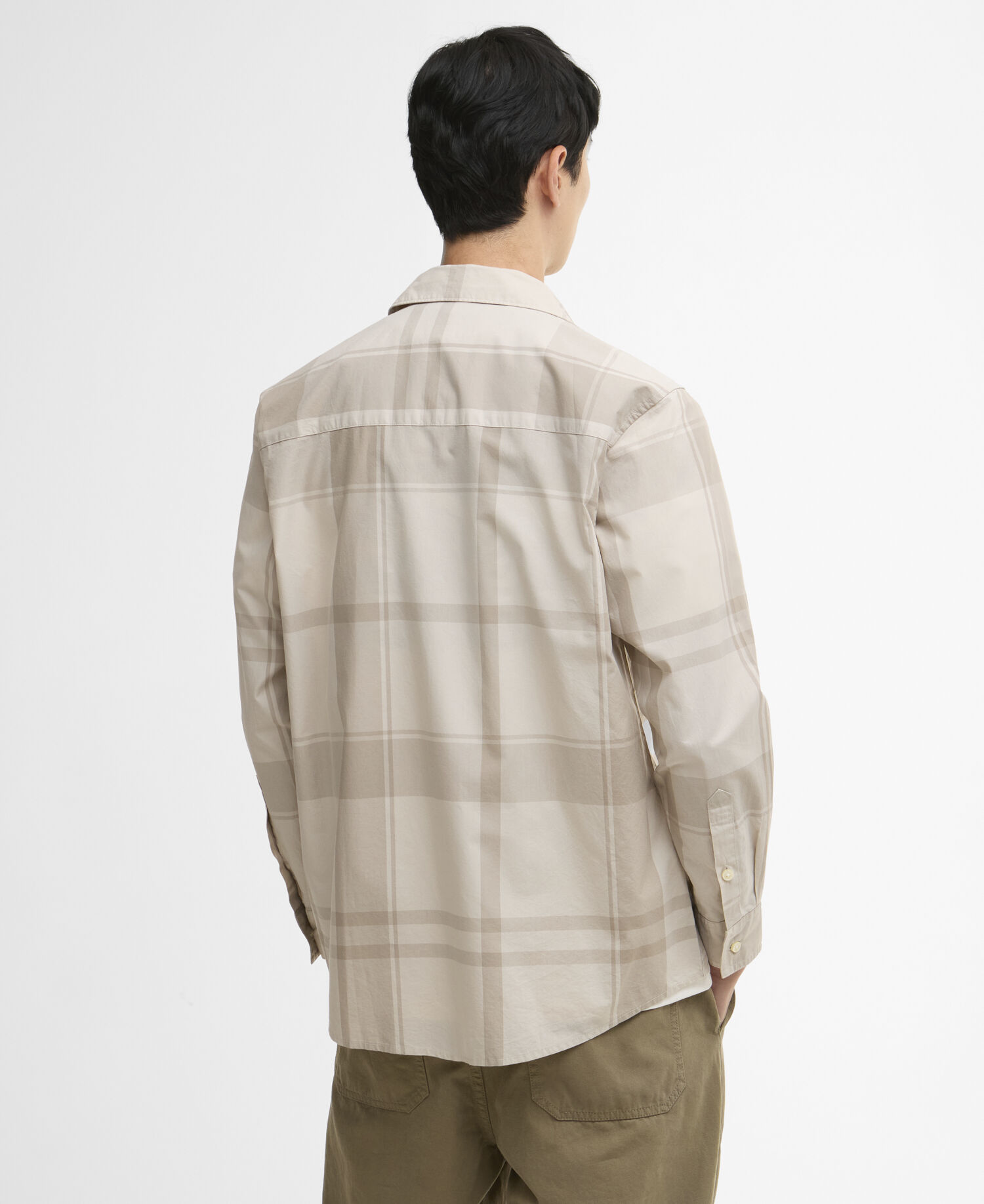 Camicia oversize Tunstall in tartan tono su tono Mist