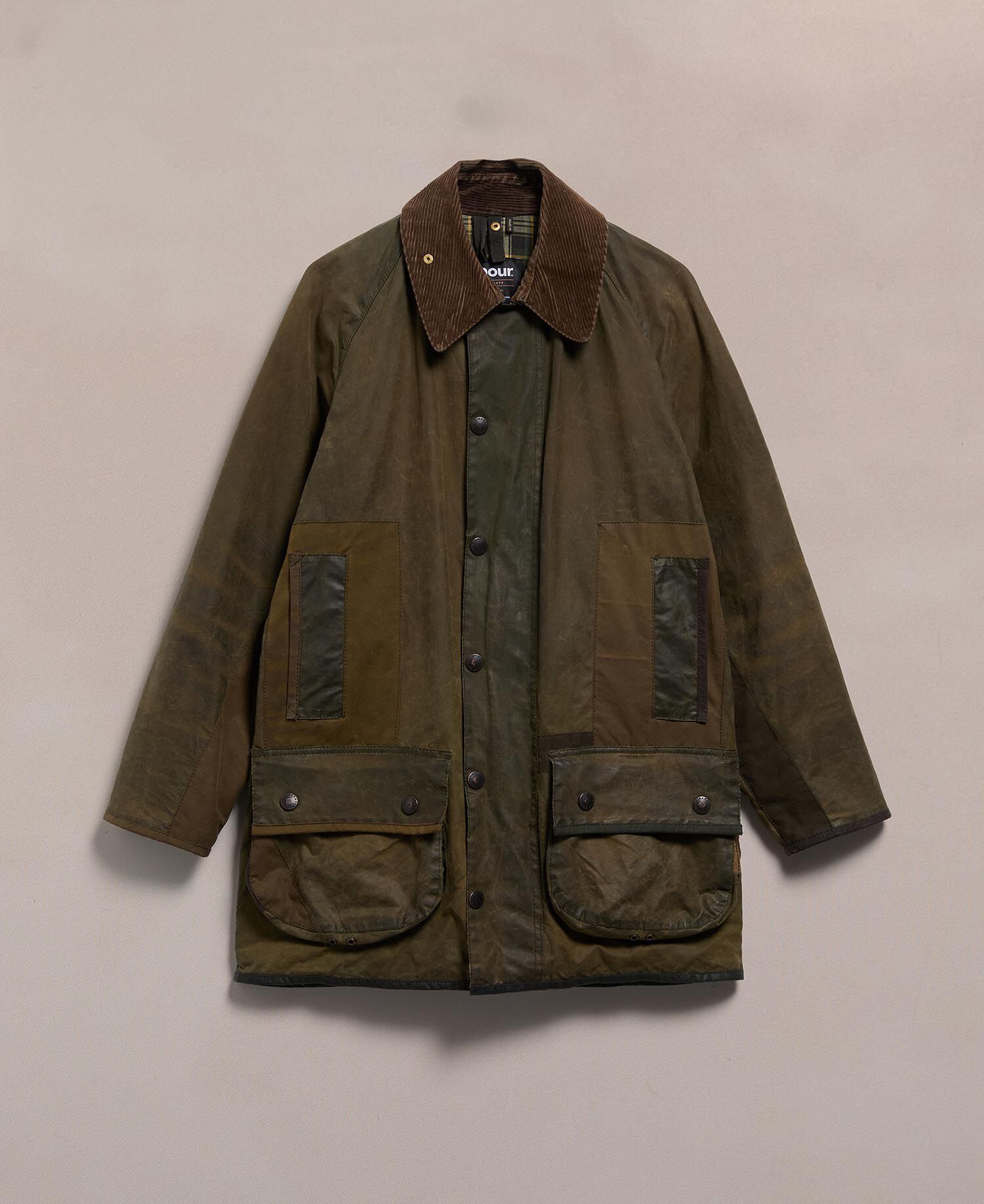 Barbour Re-loved Men's Beaufort Waxed Jacket - Size 36 Olive
