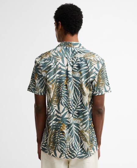 Gleaston Printed Short-Sleeved Shirt Vintage Teal