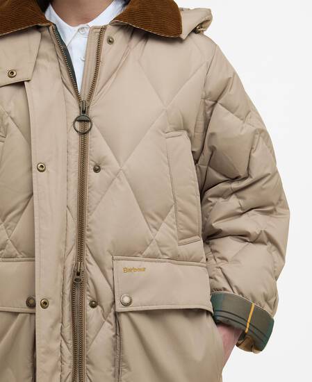 Longline Yasmin Down Puffer Jacket Light Trench