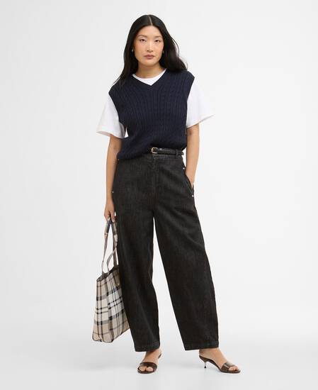 Myra Denim Trousers Black Denim