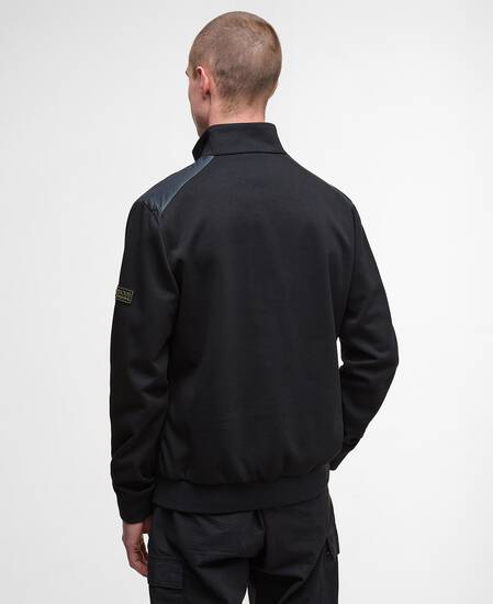Heysham Quilted Sweatshirt Black