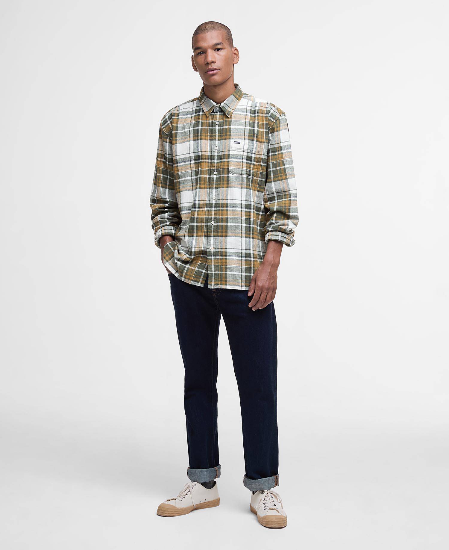 Malham Checked Relaxed Shirt Bronze image number 1