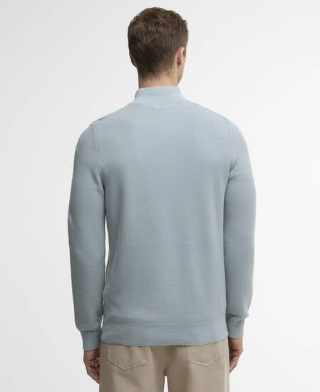Essential Honeycomb Quarter-Zip Jumper Slate