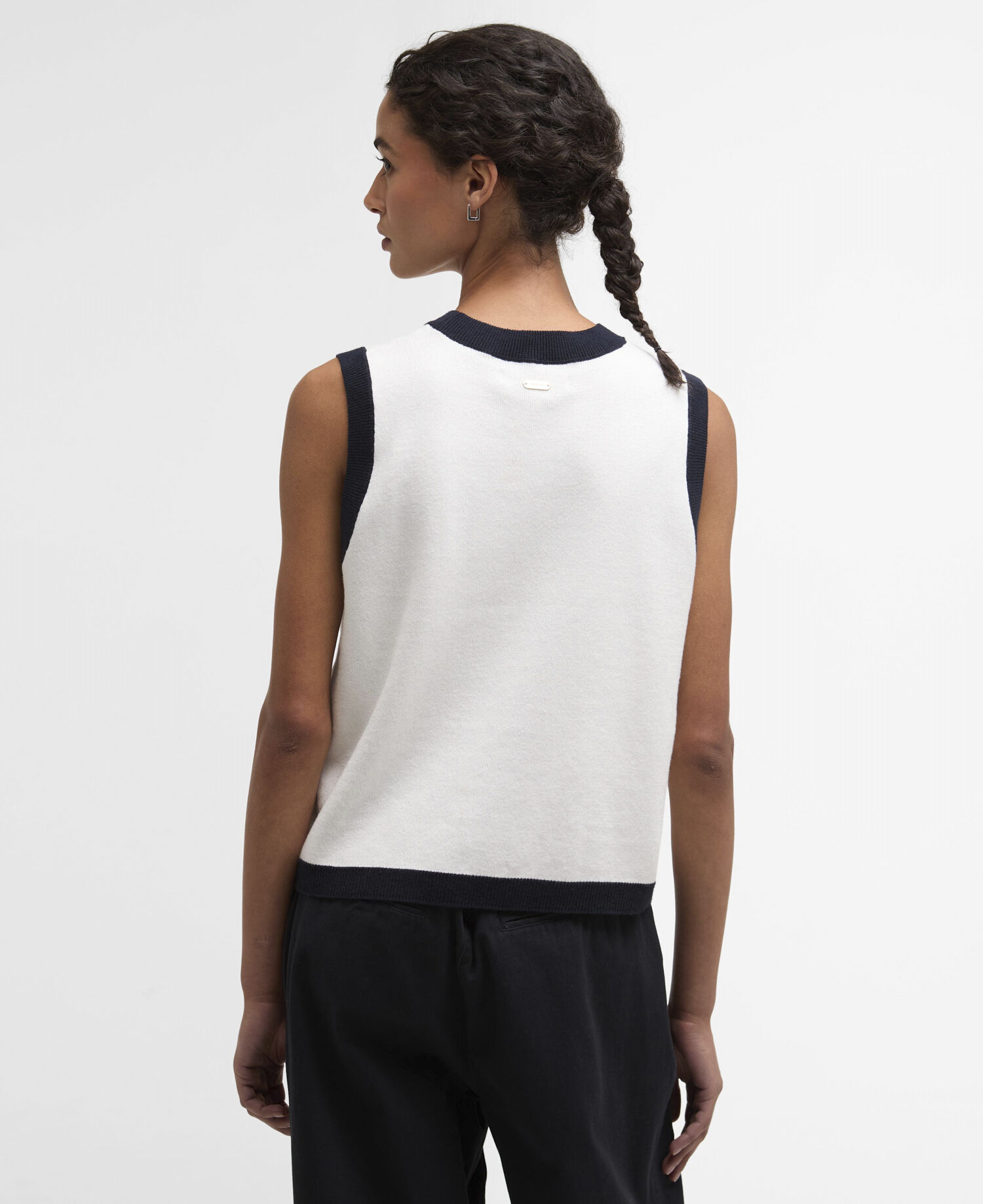 Salthill Knitted Vest Cloud/Navy