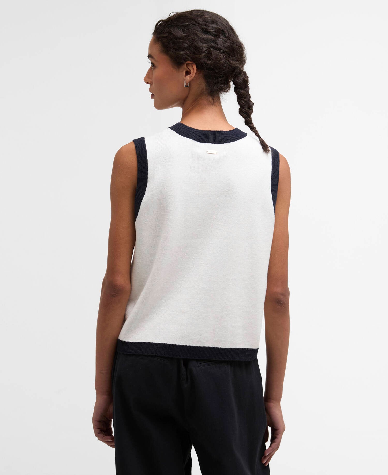 Salthill Knitted Vest Cloud/Navy image number 2