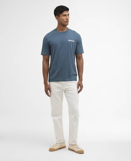 T-shirt con stampa Packling dalla vestibilit&agrave; comoda Dusk Blue