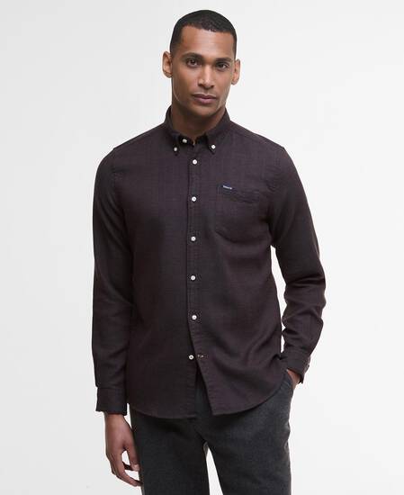 Buckley Tailored Long-Sleeved Shirt Dark Oak