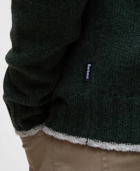 Hewton Fair Isle Roll Neck Jumper Forest