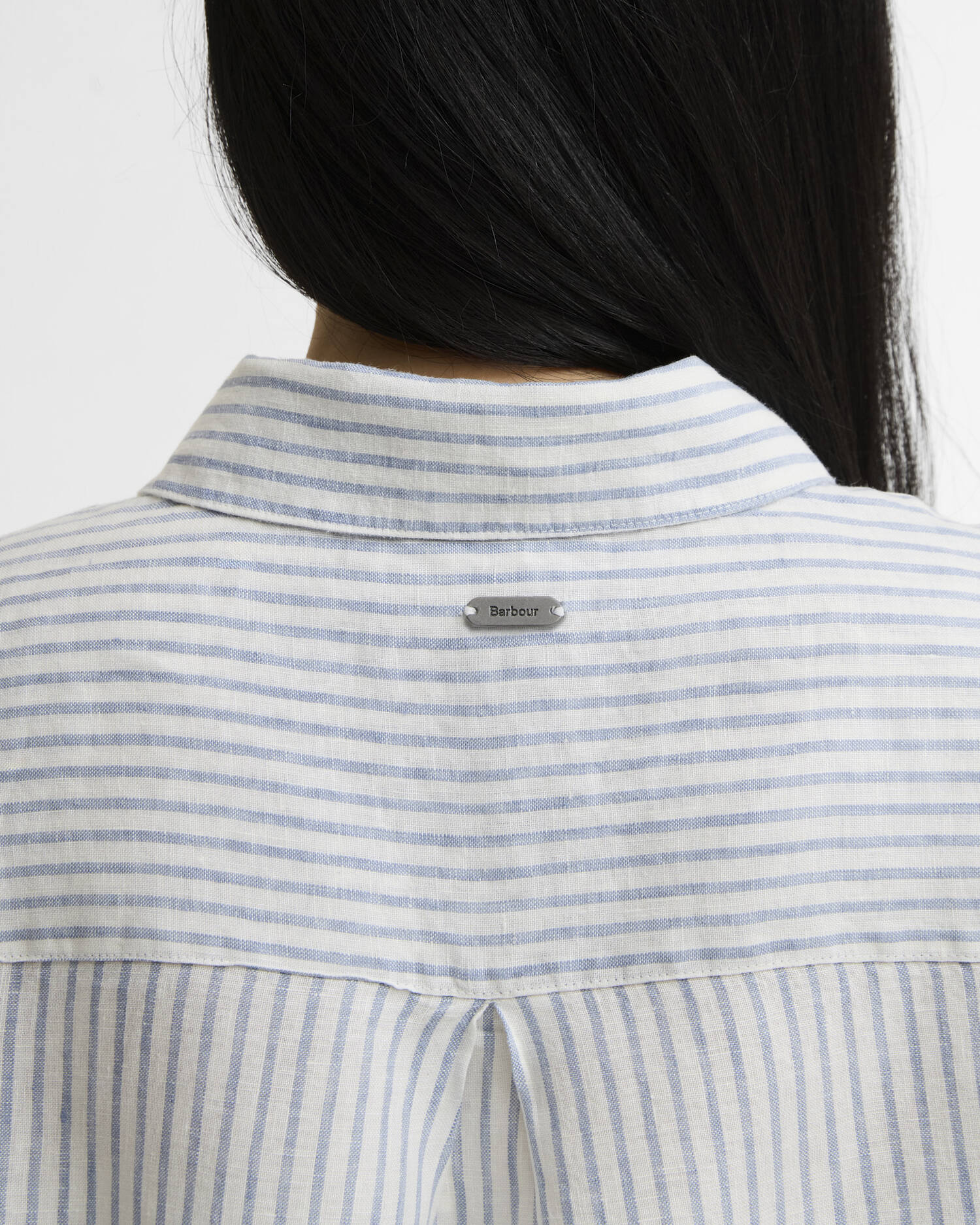 Marine Relaxed Long-Sleeved Shirt Chambray Stripe image number 4