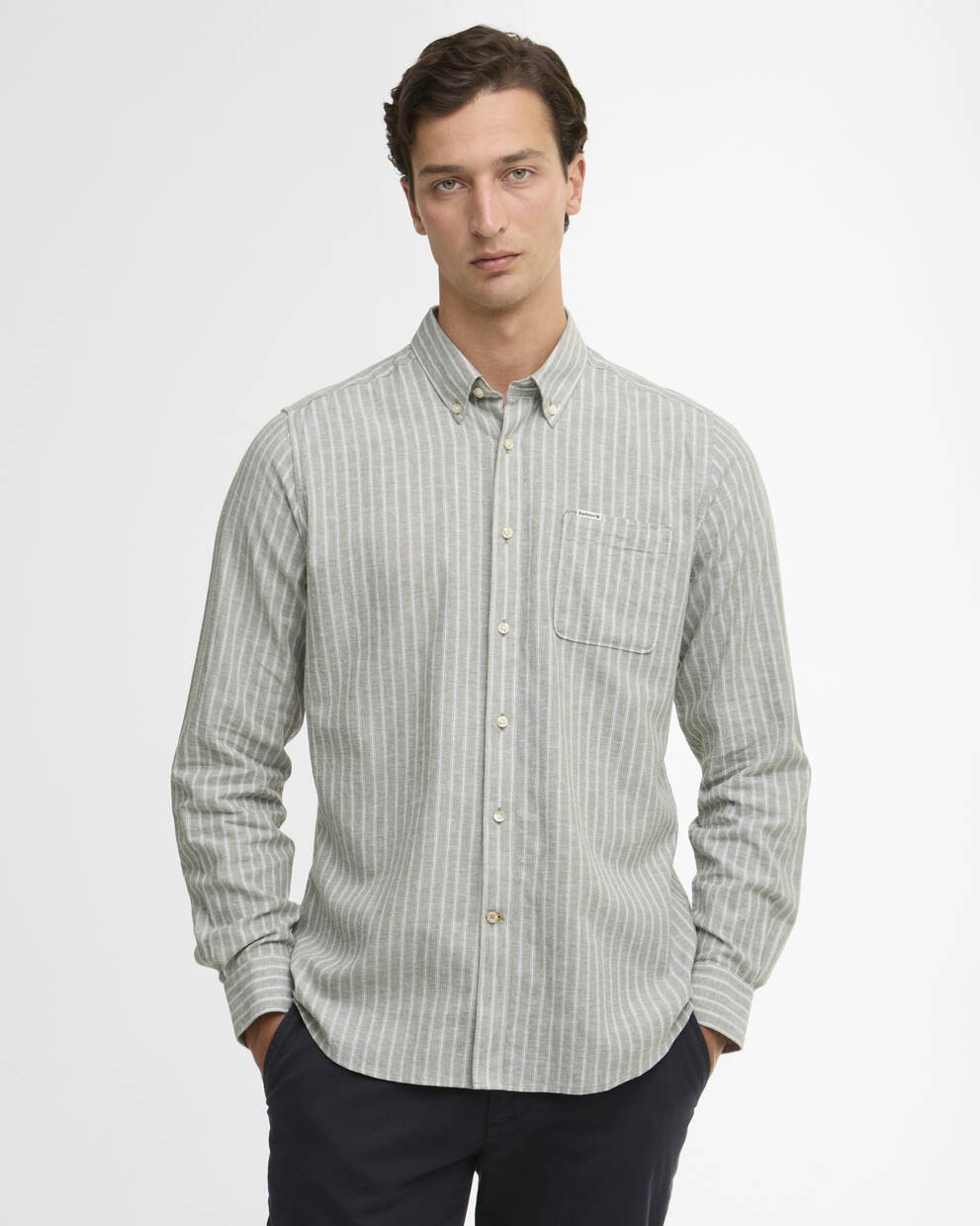 Nelson Striped Long-Sleeved Tailored Shirt
