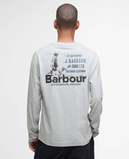 Pointer Long-Sleeved Graphic T-Shirt Grey Marl Pointer Long-Sleeved Graphic T-Shirt Grey Marl