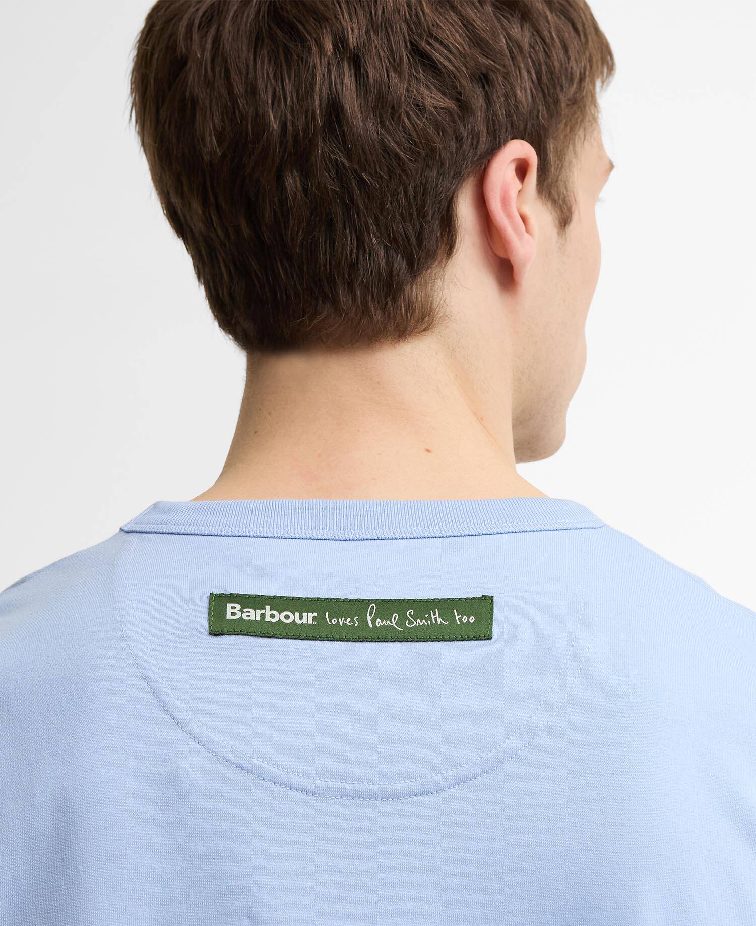 Paul Smith Loves Barbour T-Shirt Fishing Jacket Mid Blue image number 4
