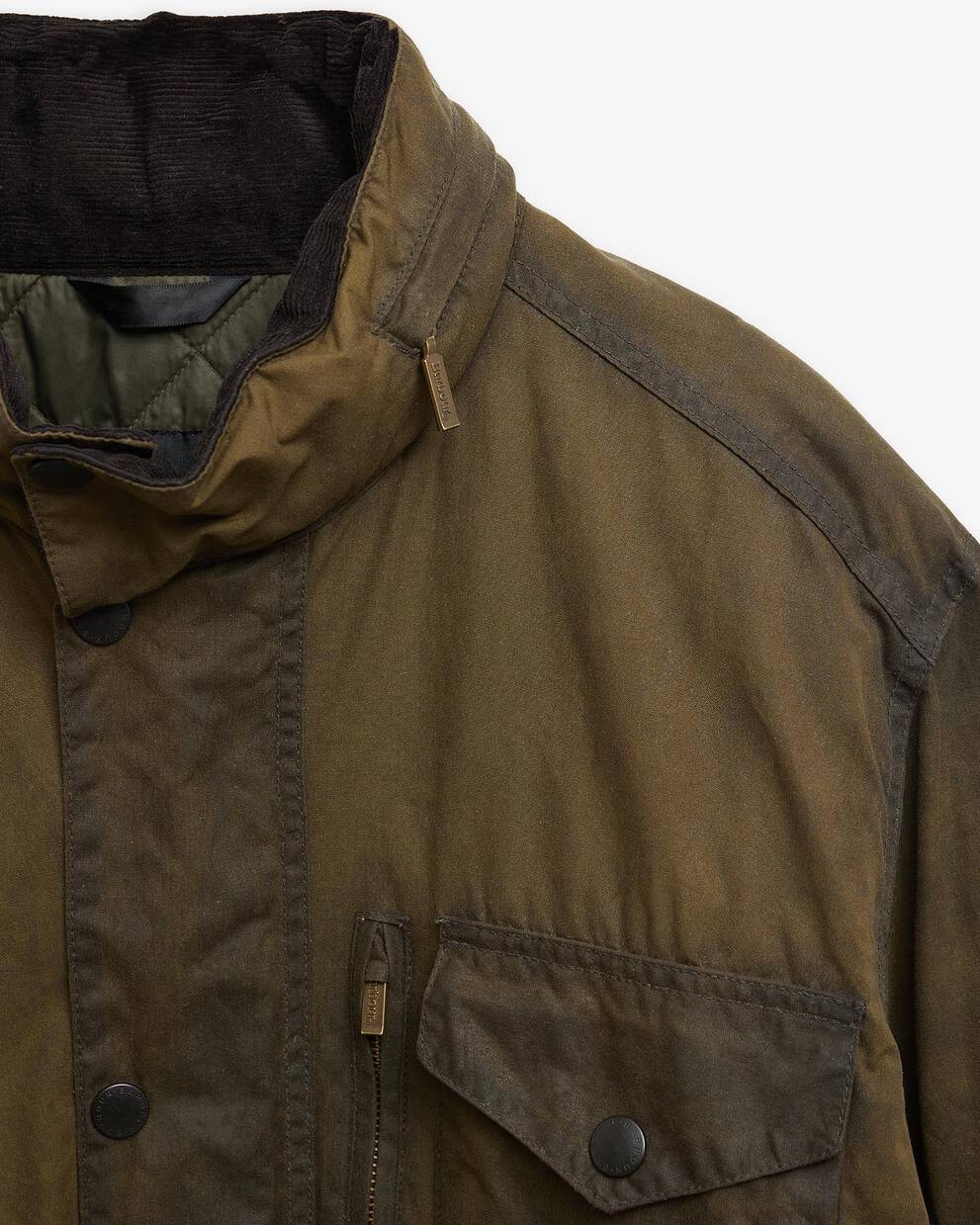 Barbour Re-Loved Sapper Waxed Jacket - Size L Olive