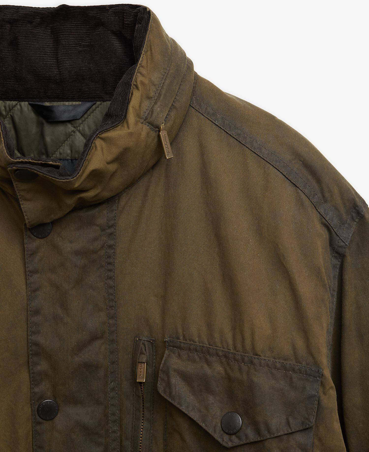 Barbour Re-Loved Sapper Waxed Jacket - Size L Olive image number 4