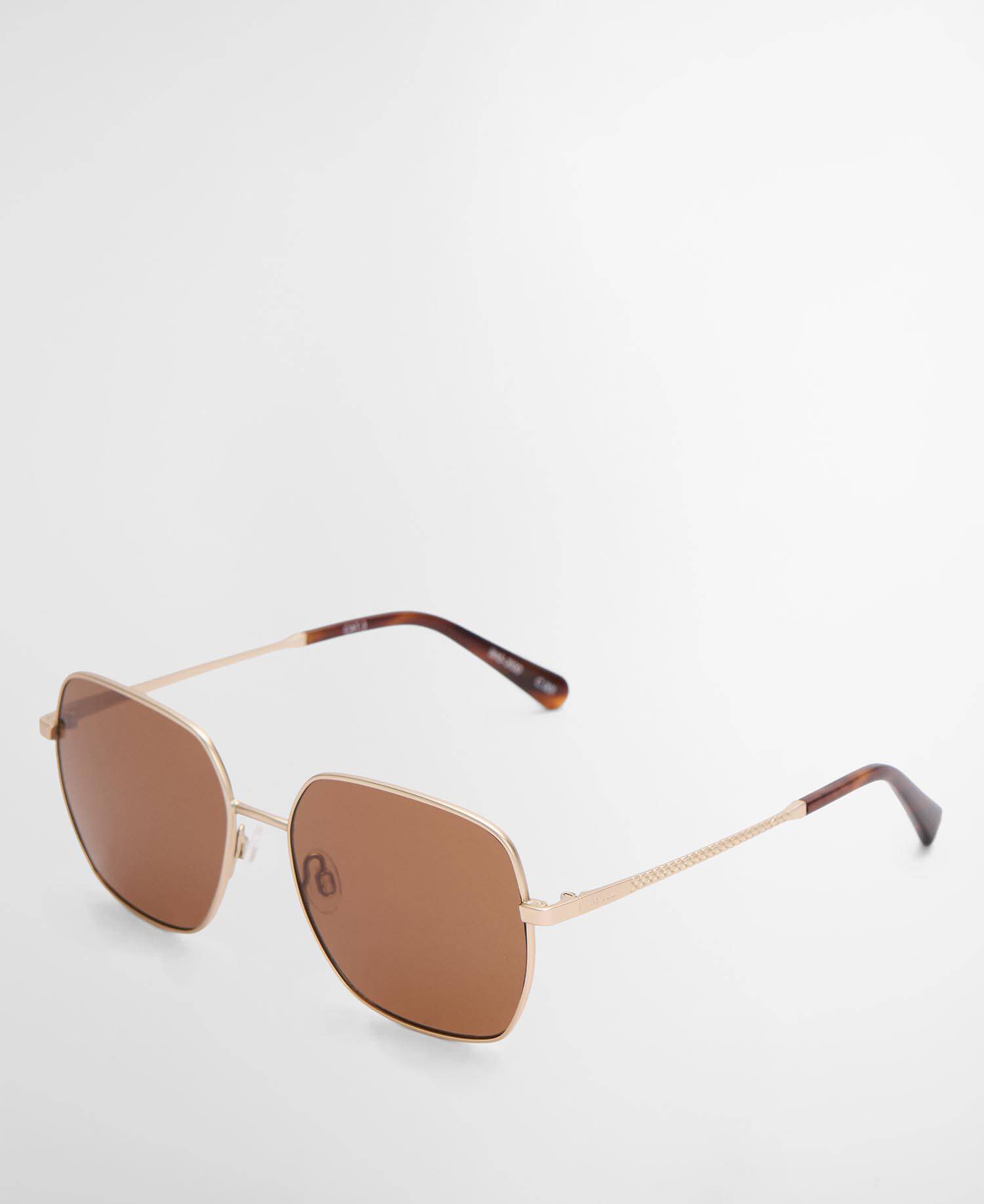 Bethany Square Sunglasses Gold / Tortoise Shell image number 2