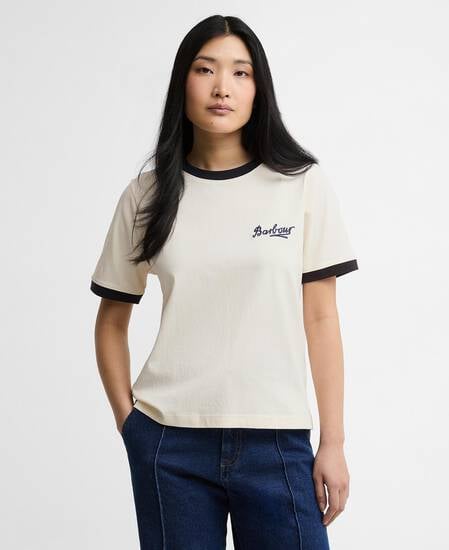 Madeline Tipped T-Shirt Orginal Ecru/Dark Navy