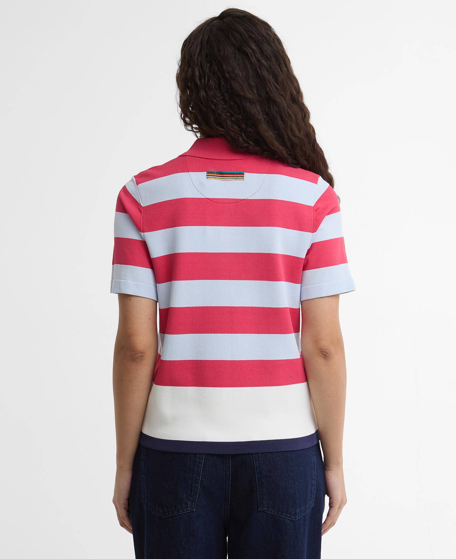 Paul Smith Loves Barbour Felton Striped Knitted Polo Multi Stripe image number 2