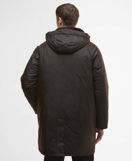 Beaudale Waxed Trench Coat Dark Brown