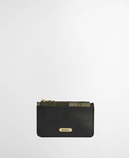 Alder Leather Card Holder Black/Ancient