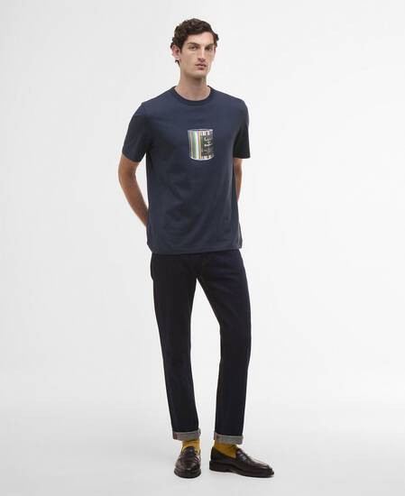 Paul Smith loves Barbour Wax Can Graphic T-Shirt Champion Blue