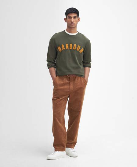 Pantaloni in velluto stretch a coste sottili dalla vestibilità comoda 