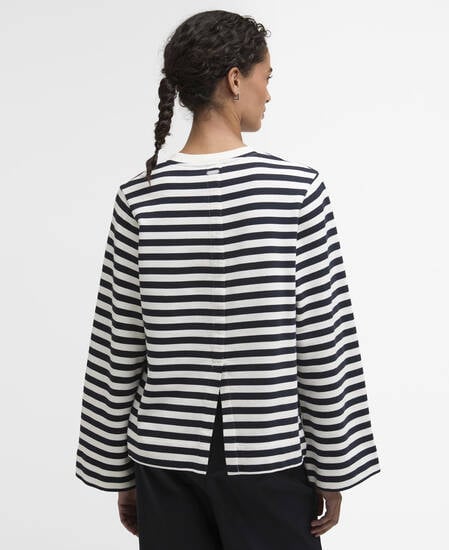 Layla Sweatshirt Cloud/Dark Navy Stripe