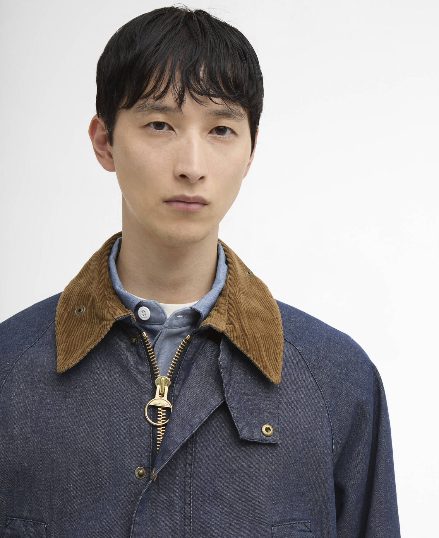 Oversized Bedale Denim Casual Jacket Indigo image number 4