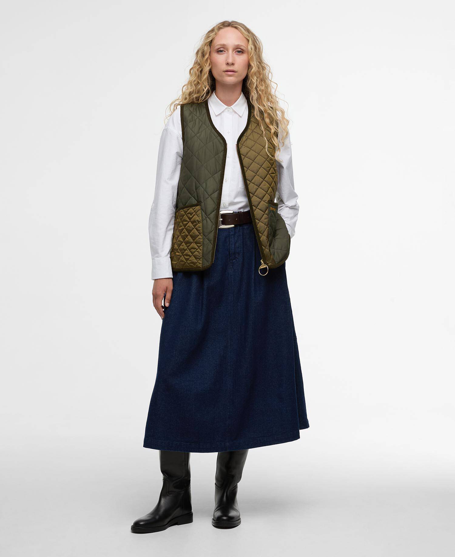 Heslerton Gilet Golden Olive/Olive/Ancient Tartan image number 1