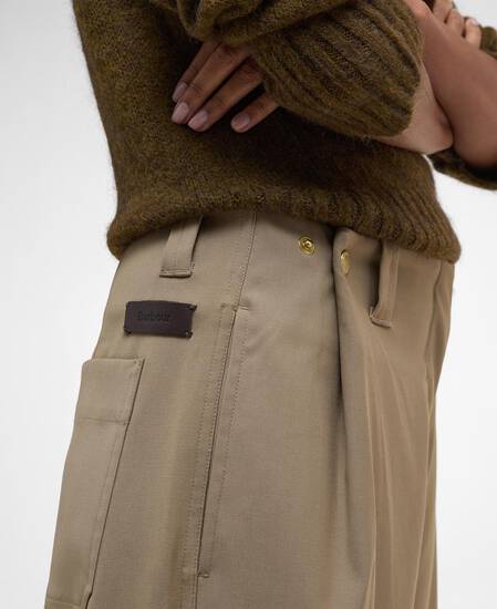 Lorrie Oversized Trousers Military Brown