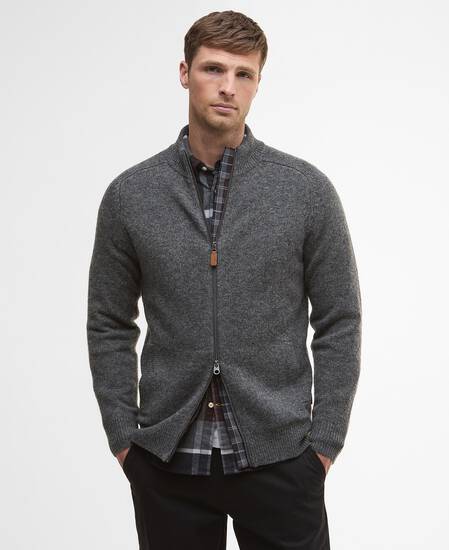 Talder Zip-Up Jumper Charcoal