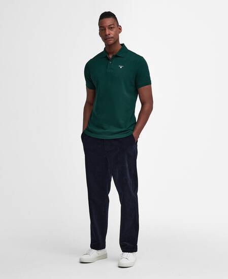 Tartan Pique Polo Shirt Seaweed