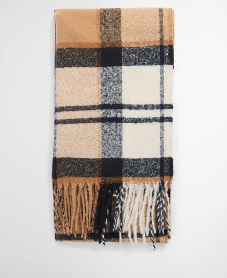 Deanna Tartan Scarf Hessian Navy Tartan