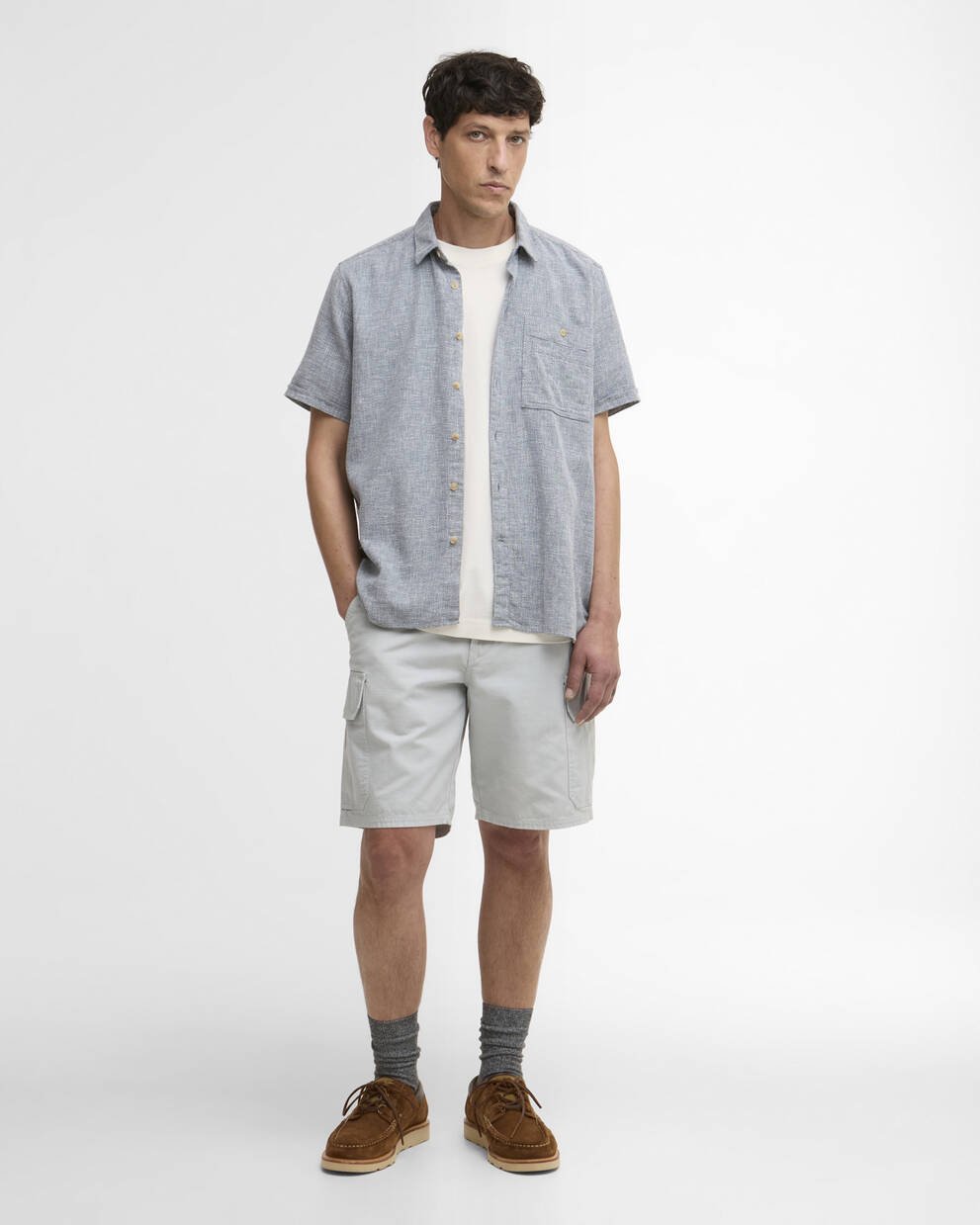 Firth Textured Short-Sleeved Relaxed Shirt